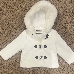 Janie and Jack Ivory Hooded Winter Coat
